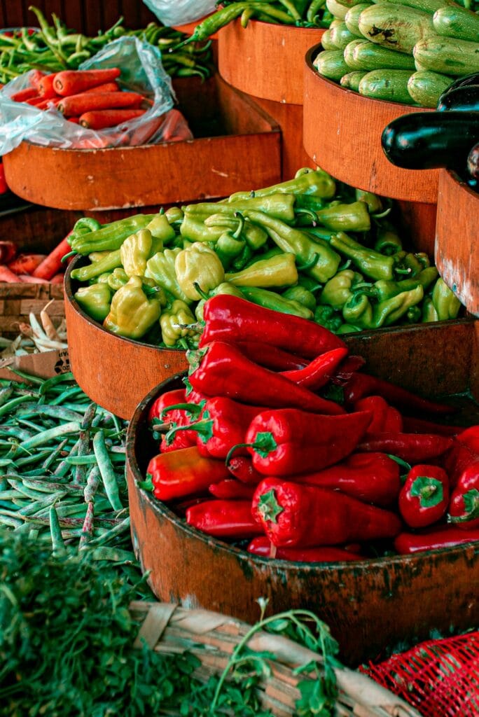 A variety of fresh vegetables